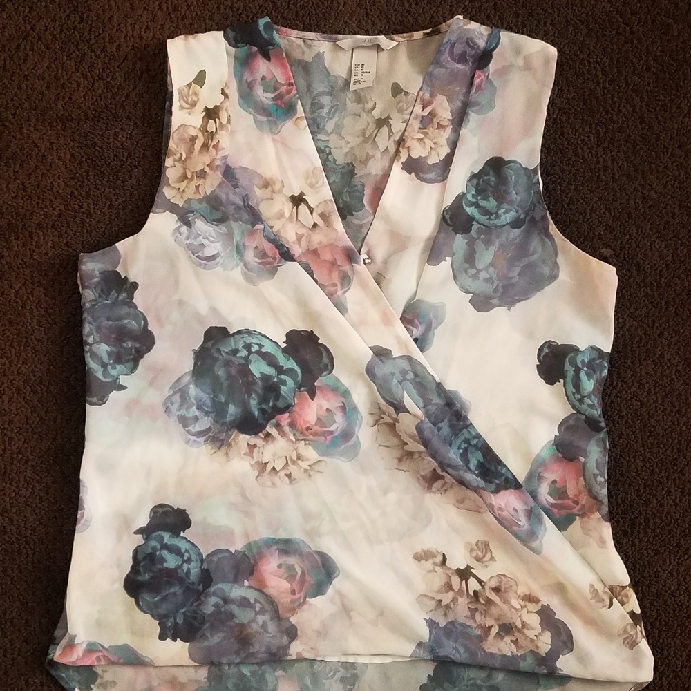 Size 10 Floral Sleeveless H&M Top